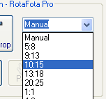 Choice of aspect ratios for the crop boundary