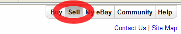 Ebay Sell option