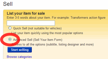 Start Ebay Selling