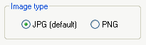 JPG or PNG image type option
