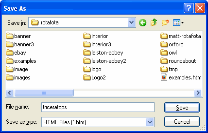 Save As dialog