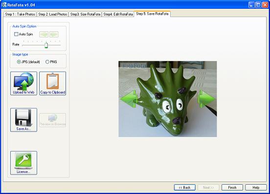 Step 5 : Save your RotaFota image